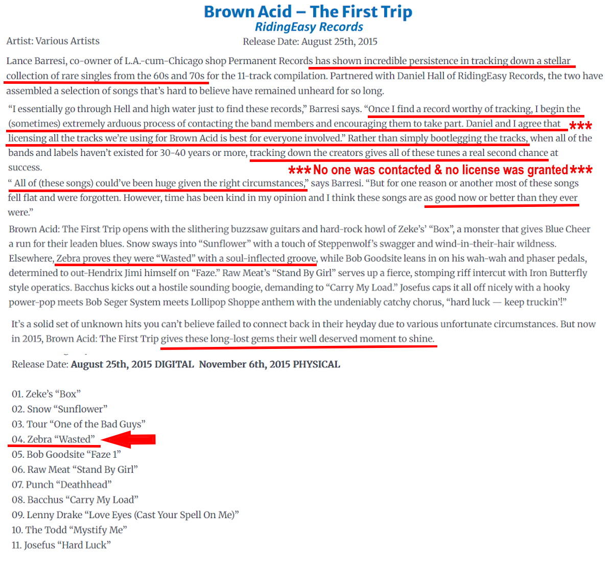 Brown Acid The First Trip